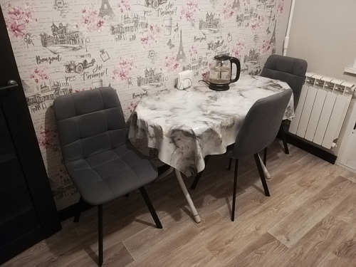 Стул на металлокаркасе Чилли светло-серый / белый каркас фото покупателя 325