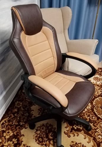 Компьютерное кресло Kadis коричневое / бежевое фото покупателя 20