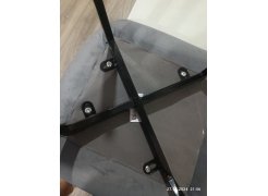 Стул на металлокаркасе Чилли синяя ткань / белый фото покупателя 531