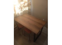 Деревянный стол Лота Лофт 120(160)х75 черный матовый / бетон светлый фото покупателя 484