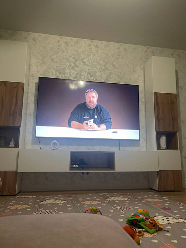 Модульная гостиная Лонгфорд комплектация 1 белый / бетон светлый фото покупателя 12