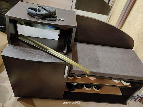 Обувница Аврора дуб млечный / венге фото покупателя 64