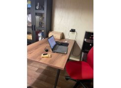 Деревянный стол Лота Лофт 120(160)х75 черный матовый / бетон светлый фото покупателя 214