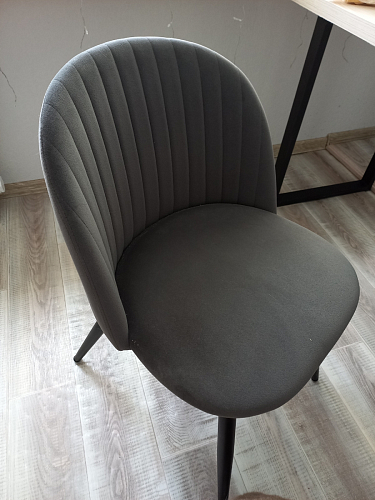 Стул на металлокаркасе Gabi 1 темно-серый / черный фото покупателя 58