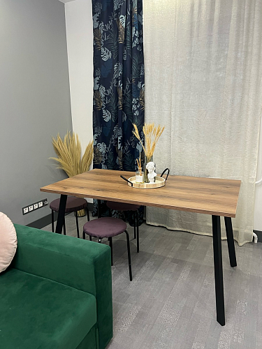 Стол Лота Лофт 120 32 мм бетон / черный матовый фото покупателя 72