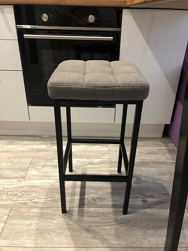 Барный стул Лофт микровелюр катания блэк / черный матовый фото покупателя 157