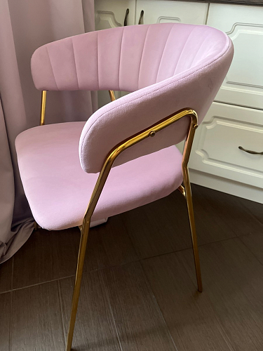 Стул на металлокаркасе Kamelia голубой / голубой / золотой фото покупателя 83