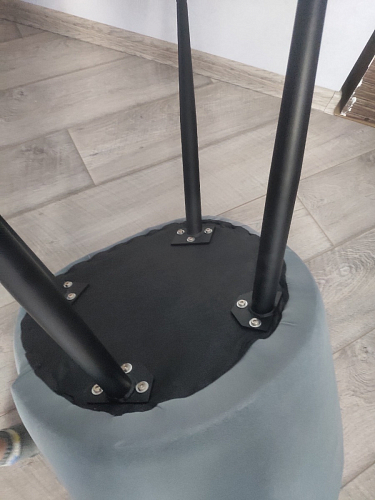 Стул на металлокаркасе Gabi 1 line light blue / black фото покупателя 253