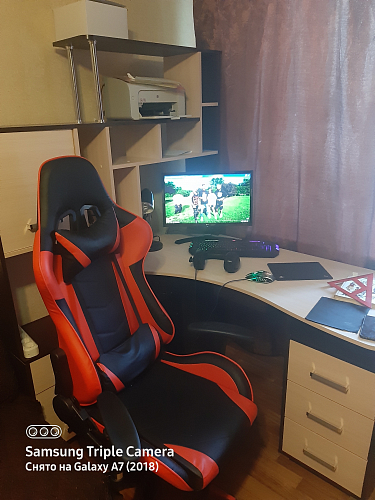 Стол компьютерный Джаз-15 белый правый фото покупателя 6