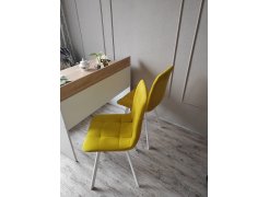 Стул на металлокаркасе Чилли синяя ткань / белый фото покупателя 189