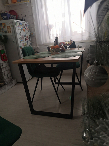 Стол раскладной Лота Лофт 120 25 мм юта / черный матовый фото покупателя 206