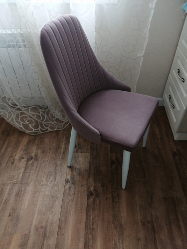 Стул на металлокаркасе Kora light purple / white фото покупателя 1