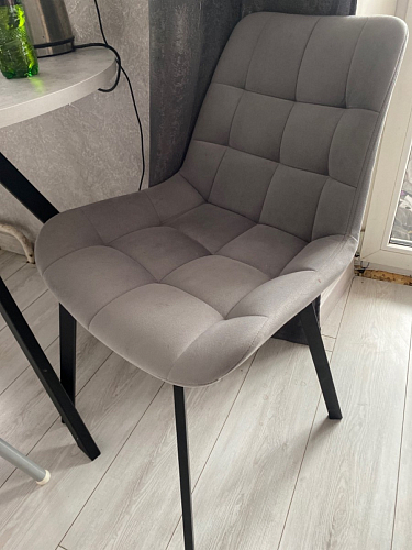 Стул на металлокаркасе Челси морская волна / черный фото покупателя 148