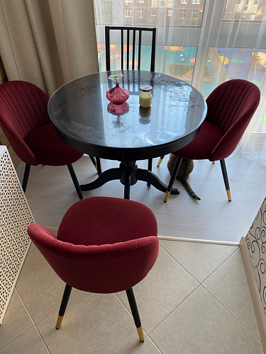 Стул на металлокаркасе Gabi 1 темно-серый / черный фото покупателя 13