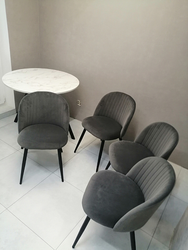 Стул на металлокаркасе Gabi latte / gold / black фото покупателя 384