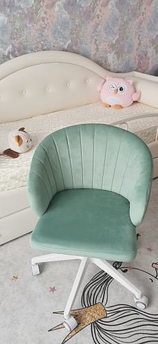 Компьютерное кресло Пард confetti silver серый / черный фото покупателя 95