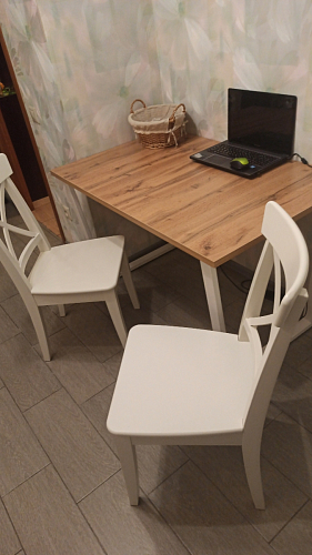 Стол Лота Лофт 140 25 мм черный матовый / бетон фото покупателя 318