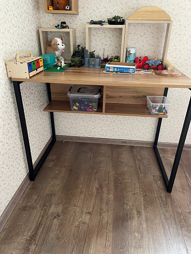 Письменный стол Клер Лофт дуб делано светлый / белый матовый фото покупателя 36