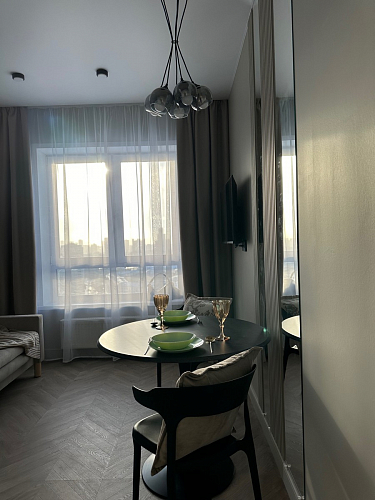 Стол Тулип 80х73 мрамор черный / белый фото покупателя 52