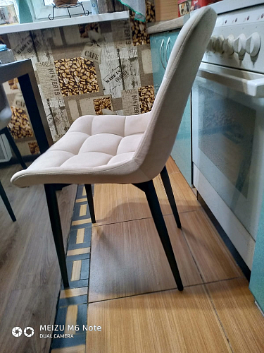 Стул на металлокаркасе Челси бежевый / белый каркас фото покупателя 259