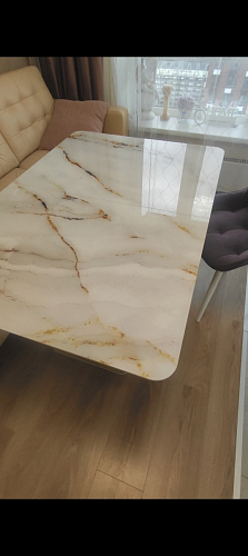 Стол на тумбе Бугун белый / золото фото покупателя 14