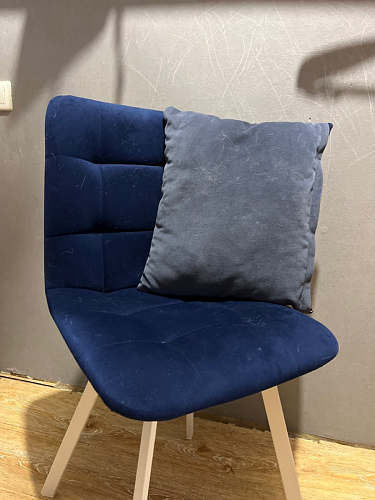 Стул на металлокаркасе Чилли серый велюр / черный фото покупателя 1235