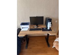 Компьютерный стол Маркос 140х80 светло-серый / черный фото покупателя 31