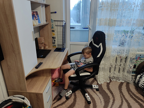 Компьютерный стол КСТ-16 левый дуб сонома / белый фото покупателя 128