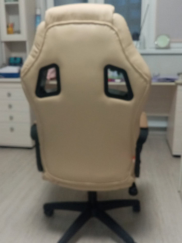 Компьютерное кресло Driver/Драйвер кожзам черный / ткань синий фото покупателя 52