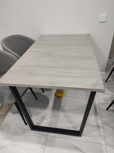 Деревянный стол Лота Лофт 140х80 черный матовый / бетон светлый фото покупателя 56