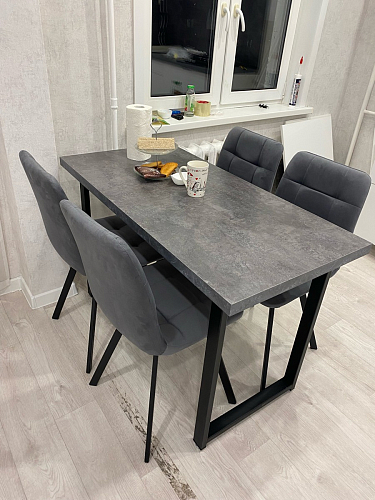 Стул на металлокаркасе Чилли черный / зеленый фото покупателя 1049