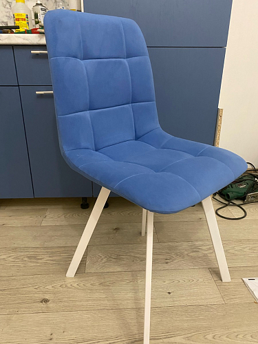 Стул на металлокаркасе Чилли синий / белый фото покупателя 1460