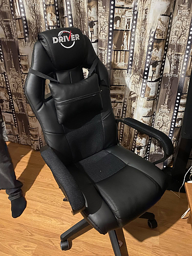 Компьютерное кресло Driver/Драйвер кожзам черный / серый фото покупателя 157