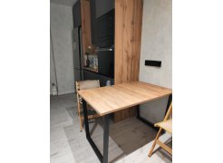 Деревянный стол Лота Лофт 120(160)х75 черный матовый / бетон светлый фото покупателя 763