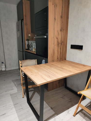 Стол раскладной Лота Лофт 120 25 мм юта / черный матовый фото покупателя 763