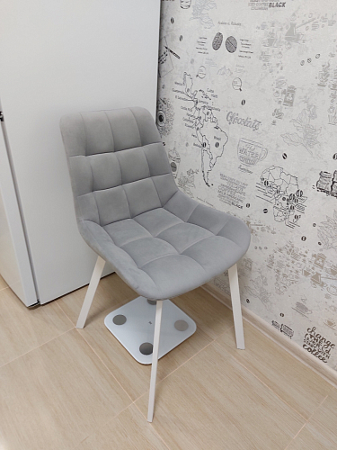 Стул на металлокаркасе Челси морская волна / черный фото покупателя 58