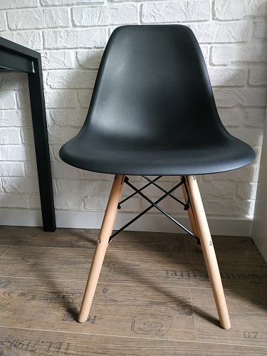 Пластиковый стул Eames PC-015 серо-голубой / дерево фото покупателя 509