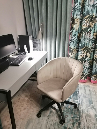 Компьютерное кресло Тибо confetti chocolate / белый фото покупателя 163