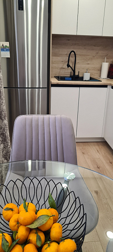 Стул на металлокаркасе Седа 360 К латте (velutto 08) / белый фото покупателя 15