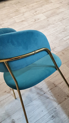 Стул на металлокаркасе Kamelia светло-фиолетовый / золотой фото покупателя 82