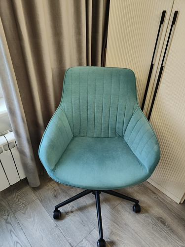 Компьютерное кресло Dublin/Дублин хром / вельвет графит фото покупателя 5