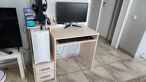 Компьютерный стол Джаз-24 левый дуб молочный фото покупателя 15