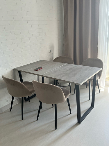 Деревянный стол Лота Лофт 120х75 белый матовый / дуб крафт золотой фото покупателя 819