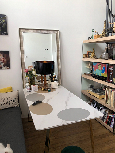 Керамический стол Селена 1 140х80 черный мрамор / золото фото покупателя 8