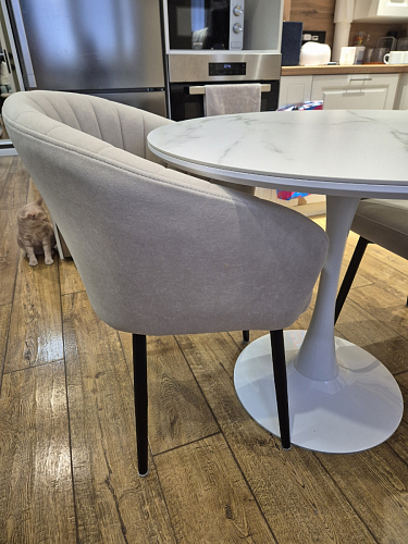 Стол Тулип 90х73 дуб вотан / белый фото покупателя 64