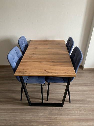 Стол Лота Лофт 120 32 мм бетон / черный матовый фото покупателя 108