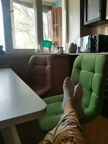 Стул на металлокаркасе Чилли К кирпичный / черный фото покупателя 631