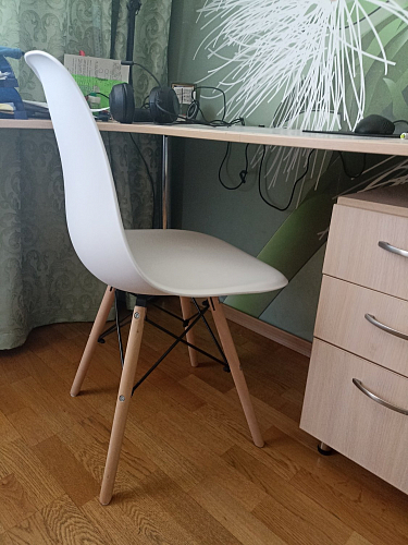 Стул Сindy Eames/Синди Имс мод. 001 yellow / natural фото покупателя 62