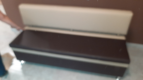 Кухонный диван Стайл рогожка бежевый / коричневый фото покупателя 1