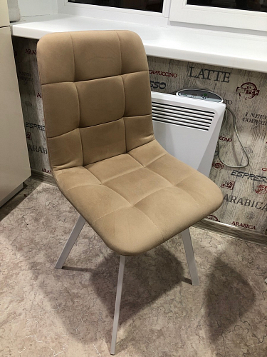 Стул на металлокаркасе Чилли К черный / зеленый фото покупателя 602